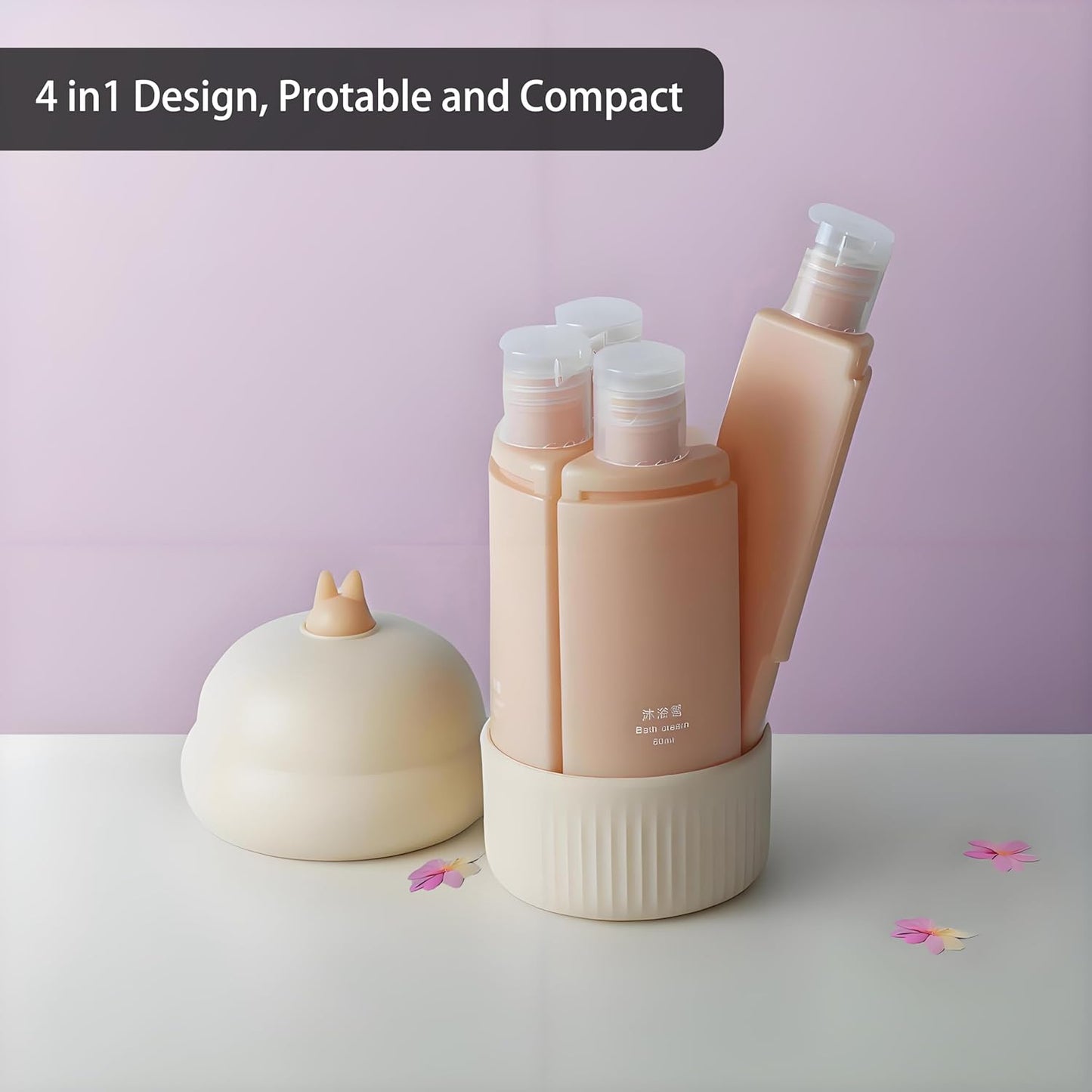 Silicone 4-in-1 Travel Container